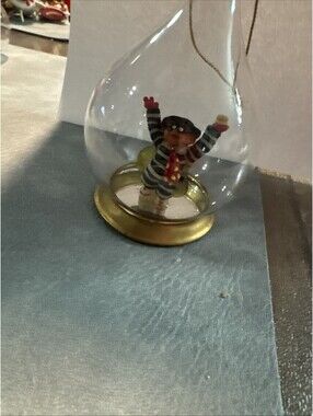*Rare McDonald's Glass Teardrop Christmas Ornament-Hamburgler. Vintage [COPY]